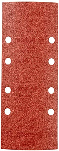 Bosch Home and Garden 25-teiliges Schleifblatt-Set für Schwingschleifer, 93 x 230 mm, 8 Löcher, Körnung 120, 2607017100