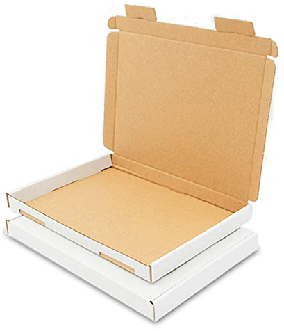 verpacking Großbriefkartons 230 x 160 x 20 mm Großbriefkarton GB-1 DIN A5 für Warensendungen (Innenmaß 220 x 155 x 17 mm) DHL GLS DPD Weiß Versandkarton Büchersendung Brief (100 Stück)