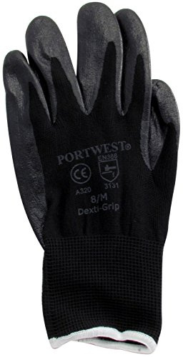 Portwest A320BKRM Medium Dexti-Grip Glove - Black (12 Pairs)