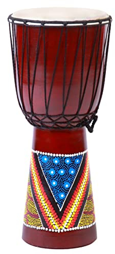 60cm Djembe Trommel Bongo Holztrommel Drum Darbuka Guter Klang Dotpaint