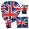 DH-Konzept 40-teiliges Party-Set Großbritannien - England - Union Jack - Teller Becher Servietten für 10 Personen