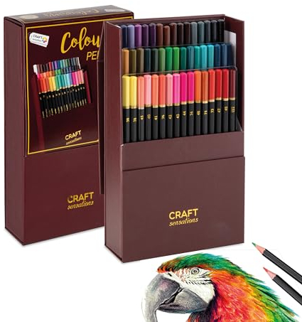 Craft Sensations Buntstifte Set Für Kinder & Erwachsene | 48-teiliges Set In Kartonverpackung | Hochwertige Buntstifte Zum Illustrieren, Zeichnen, Malen, Scrapbooking & Mehr