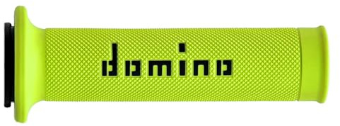 G2 Ergonomics Domino Racing Moto GP Grips for 7/8 (22mm) Handlebar (Pair) (Fluorescent Yellow/Black), GIALLO FLUO/NERO