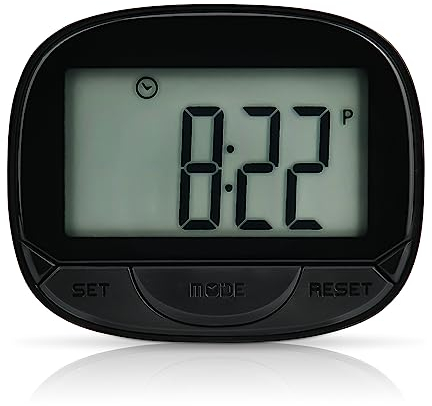 Flintronic Schrittzähler Zum Gehen, 3D-Schrittzähler, Großbild-Schrittzähler, Genauer Schrittzähler, Einfacher Schrittzähler, für Gehen Laufen Sport, für Senioren, Kinder, Männer, Schwarz