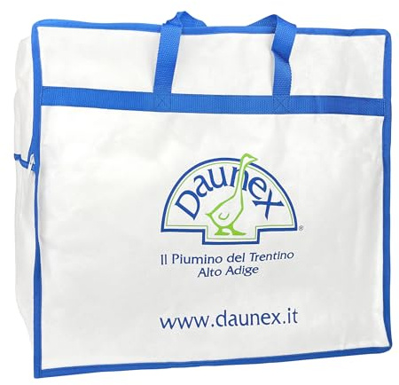 Daunex Piumino Primavera Estate In Vera Piuma D'oca Made In Italy Interno Bianco Piumone Letto Leggero Traspirante Coperta Primaverile - Bianco - Piazza e mezza