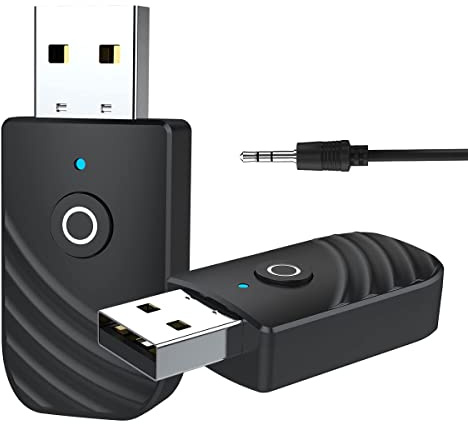 usb ricevitore bluetooth trasmettitore per tv adattatore chiavetta BT5.0 con 3.5mm AUX per PC/Cuffie/Altoparlanti/Autoradio/Stereo