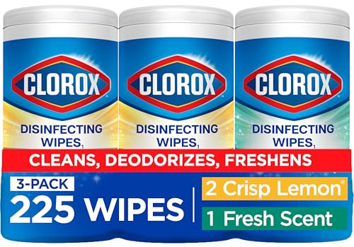 Clorox Disinfecting Wipes Value Pack, Cleaning Wipes, 75 Count Each, Pack of 3 (Package May Vary)