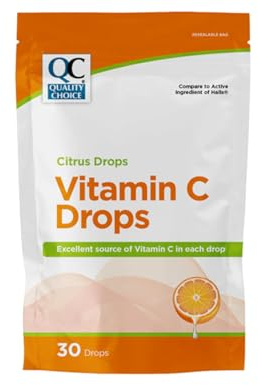 Quality Choice Vitamin C Drops, Citrus Flavor, 30 Count