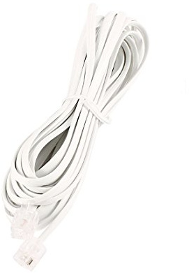QBGTFAK Male to Male 6P2C RJ11 Telephone Fax Machines Modems Straight Cable Wire Line 5M / 16.4ft Long