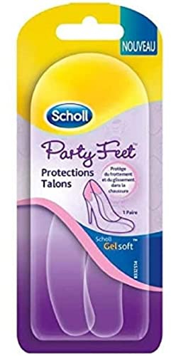 Scholl GelSoft Protections Talons - Semelle Gel Ultra-fin pour Talon, Réduit Frottements et Glissements, Confort Durable, Maintien et Stabilité,Transparent Adhérant pour Toutes Chaussures