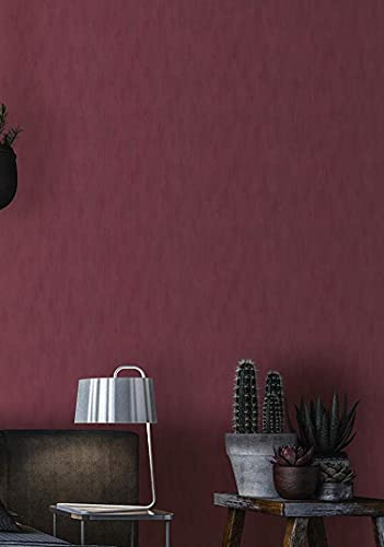 marburg Novamur Papier peint intissé rouge uni moderne et paisible uni pour salon, chambre, couloir ou cuisine rouge, rouge clair, bordeaux Fabriqué en Allemagne