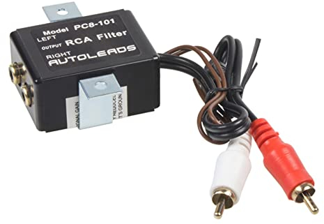 Autoleads PC8-101 Entstörfilter Cinch Massetrennfilter mit Halterung und Schrauben