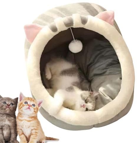 Casa para Gatos Cueva, Cama para Gatos De Interior, Cesta para Gatos para Dormir, Casa para Gatos De Interior, Camas para Perros Pequeños De Dibujos Animados, Casa para Gatos, Tienda Acogedora