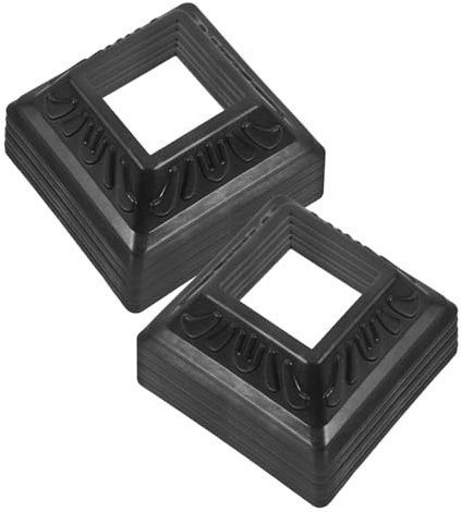 HOMSFOU Cubierta De Base Para Postes De Barandilla 6.5X6.5X1 in Para Terraza Y Porche Cubierta De Pvc Decorativa Fácil Instalación Paquete De 10