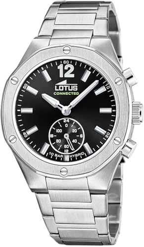 LOTUS Reloj Inteligente Mujer - Híbrido Connected de Acero Inoxidable 316l - Cristal Mineral - Resistente al Agua 5 ATM - Control Música, Cuenta Pasos, Notifica y Rechaza Llamadas 18971/6
