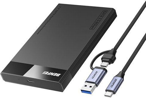 BENFEI Festplattengehäuse 2,5 Zoll, SATA III auf USB bis zu 6 Gbps Werkzeugfrei Externes Gehäuse für SSD und HDD ( Optimiert für SSD, unterstützt UASP SATA III)