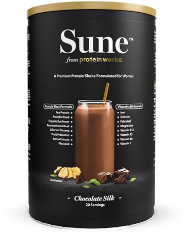 Protein Works - Sune - Protein Shake Formulated for Women - 600g - 20g Vegan Protein with Added Nutrients - Soy Free, Naturally Low in Caffeine - Chocolate