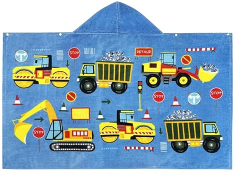 Genérico Toallas De Baño para Niños | Toalla Infantil con Capucha Y Diseño De Vehículos - Suave y Absorbente Toalla de Baño 127x76 cm para Piscina Ducha Viaje