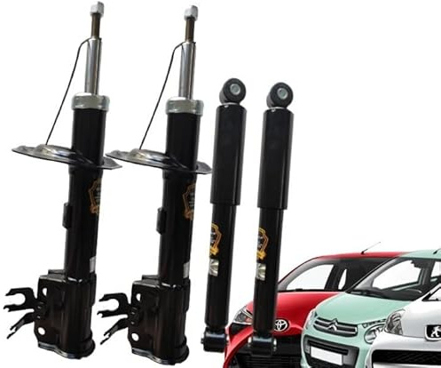 4 AMMORTIZZATORI ANTERIORI E POSTERIORI PER CITROEN C1 PEUGEOT 107 TOYOTA AYGO