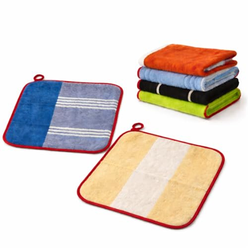 Genérico Paños de Cocina Algodón Gruesos Pack de 6 – 50x50 cm – Alta Absorción – Toallas de Cocina Resistentes – Multiusos Cocina, Vajilla y Cristales
