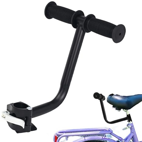Générique Guidon De Siège Arrière – Poignée en Acier De Sécurité, Accoudoir Antidérapant pour Enfant, Main Courante De Vélo pour Garçons Filles | Accessoire Universel De Support Arrière De Vélo