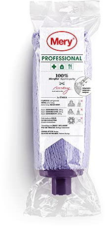 Mery 0545.41 Mikrofaser-Mopp mit Universal-Adapter, 40 x 8 x 11 cm, Lila Fregona de Microfibras Profesional | Cabezal Extragrande | Super Absorbente | Resiste a la lejía, 26,5 cm