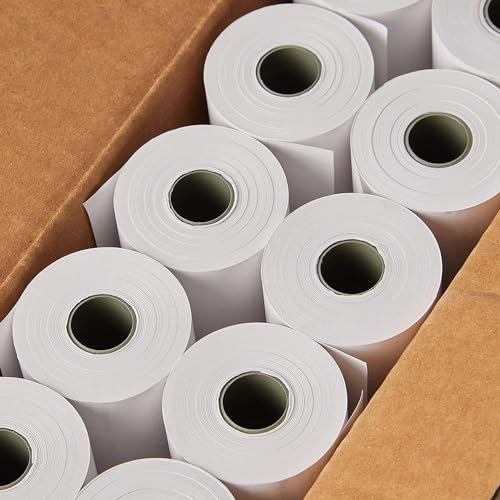 10 ROTOLI SCONTRINI ROTOLO CARTA TERMICA CASSA POS 57 X 18x 12 MM OMOLO