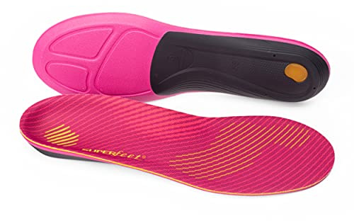 Superfeet Run Women's Support Insoles for Runners with High Arch Support & EVOLyte® Carbon Fiber - 8.5-10 Women