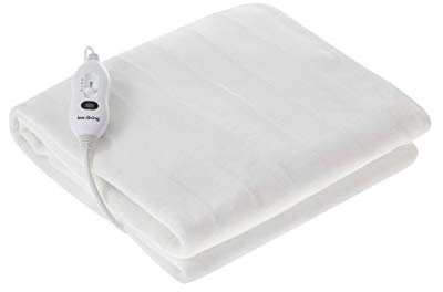 Coperta Elettrica Termica Innoliving, INN-767 Scaldaletto in Materiale Sintetico, Bianco, a Una Piazza E Mezza, 150x122x8 cm