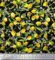 Soimoi Schwarz Baumwolljersey Stoff Blutter, Blumen und Zitrone Gemuse Stoff drucken Meter 58 Zoll breit