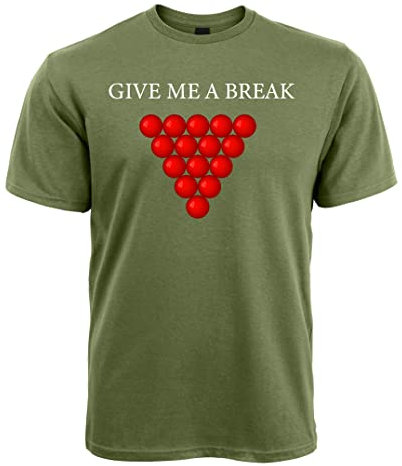 Ziggy Tee Give Me A Break - Snooker-T-Shirt, grün, XL