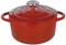 Küchenprofi Gusseisen Bräter mit Deckel, Rot/innen schwarz, 20 cm, Schmortopf, Auflaufform, Dutch Oven, Brotbacktopf, emailliert, für alle Herdarten (inkl. Induktion), zum Schmoren, Backen, Braten