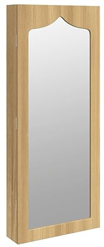 vidaXL Armoire à bijoux avec miroir murale 37,5x10x90 cm, armoire à bijoux, organisateur de bijoux, armoire à bijoux avec miroir, miroir de rangement
