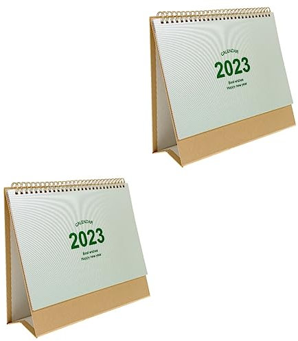 2 Stück 2023 Year of The Rabbit Kalender Tischkalender 2022-2023 2023 Tischkalender Wochenplaner Schreibtisch für Büro Monatlicher Stehkalender Arbeit Löschpapier Wired Wohltätigkeitsorganisation