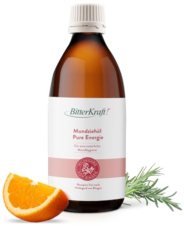 BitterKraft! Mundöl zum Ölziehen - Pure Energie 200ml – nach Hildegard von Bingen – natürliche Mundpflege - Kloster-Kräuter – vegan & ohne Zusatzstoffe – Made in Germany