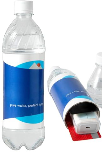 Botella De Agua Secreta Segura,Contenedor Secreto Seguro Para Botella De Desvío,Botella De Agua Segura Para Desvío,Caja Fuerte De Dinero Seguro Para Desvío De Botella De Agua,7x25cm