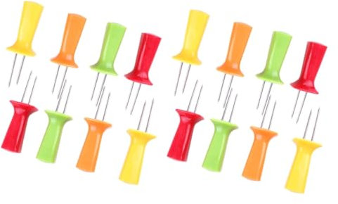 CAXUSD 16 Pz forchette da barbecue forchettone barbecue Forchette per dolci sui bastoncini di pannocchia spiedini porta mais pannocchie di mais bastoncini per arrostire forchetta di mais