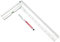 Xpieoyrm 300mm Squadra da Falegname, Quadrato Carpentiere 90° con Pennarello, Righello Quadrato a Forma di L, Righello Doppio Lato in Metallo, per Misurare, Disegnare