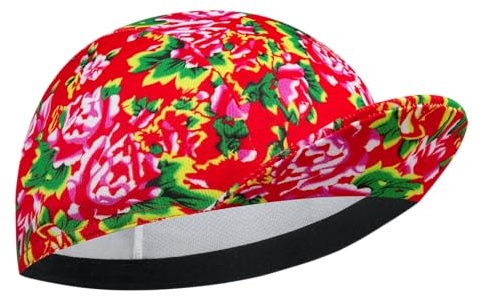 Corsehild Cycling Cap with Sun Visor, Lightweight Polyester Bike Hat for Men & Women, Breathable Under Helmet Design for Road Biking & Outdoor Sports