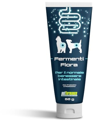 PETFORMANCE Fermentiflora in Pasta – Prebiotico e Postbiotico per Cani e Gatti - Fermenti Lattici con Funzione Digestiva per la Flora Intestinale - 50g