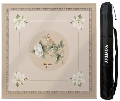 YXLYFDLY Tapete de terciopelo de estilo chino para mahjong antideslizante y reducción de ruido, mantel de Mahjong con respaldo de goma, tapete de juego grande para mahjong, póquer, cartas, juegos de