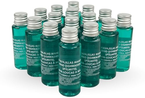 Pack 50 Lavavajillas Manual 30 ml – Detergente concentrado para vajilla y utensilios, alta eficacia desengrasante, dosificación individual para limpieza cómoda y práctica en cada lavado