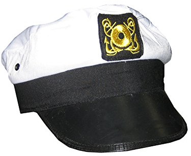 Forum Ship Captain Yach Hat Sailor Cap ,Black / White