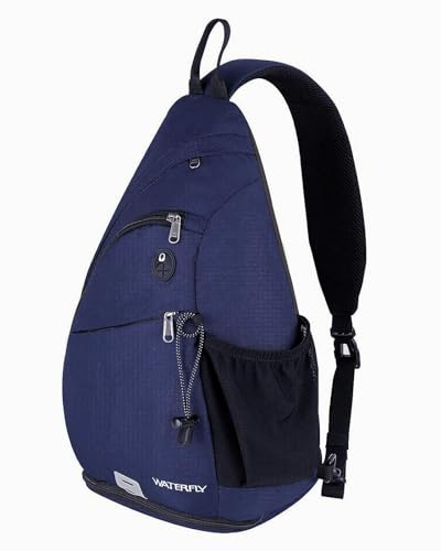 Waterfly Zaino Monospalla Portatile Sportivo Sling Bag Zaino Spalla per Uomo Donna (Blu)