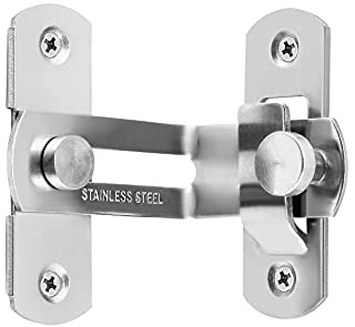QWORK® Ad angolo retto fibbia gancio di blocco per Serratura di Sicurezza Finestra Scorrevole, confezione da 1