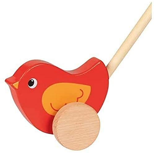 Goki - Vogel, Tier zum Schieben von Bällen für Babys, Farbe (Mehrfarbig) (54887)
