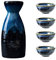 Uziqueif Sake-Set Aus Japanischer Keramik, Keramik, 4 Sake-Becher, 1 Sake-Topf, 5-Teilig,Japanische Liquor Sake Set Porzellan Traditionelle Keramikbecher Crafts Temperatur Weingläser,B