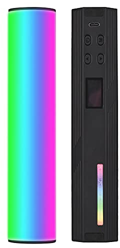 Andoer LED Videoleuchte, USB RGB Lichtstab 2500K-9000K Dimmbar Handheld Fotografie Licht 20 Lichteffekte mit Stativ für Live-Streaming Videokonferenz YouTube Tiktok