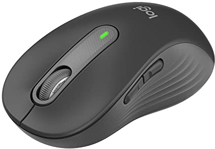 Logitech Signature M650 L Full Size Wireless Mouse - for Large Sized Hands, 2-Year Battery, Silent Clicks, Customizable Side Buttons, Bluetooth, Multi-Device Compatibility (Graphite)