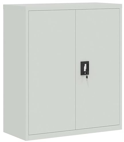 vidaXL Armadio Classificatore Grigio Chiaro 90x40x105 cm in Acciaio
